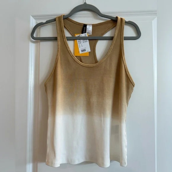 NWT H&M Gradient Tan and Cream Women's Tank Top, L | Poshmark