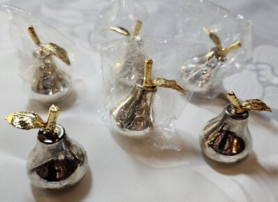 6 Vintage Silver Plated Pear Card Place Setting Holders. Boxed Wrapped  | eBay | eBay UK