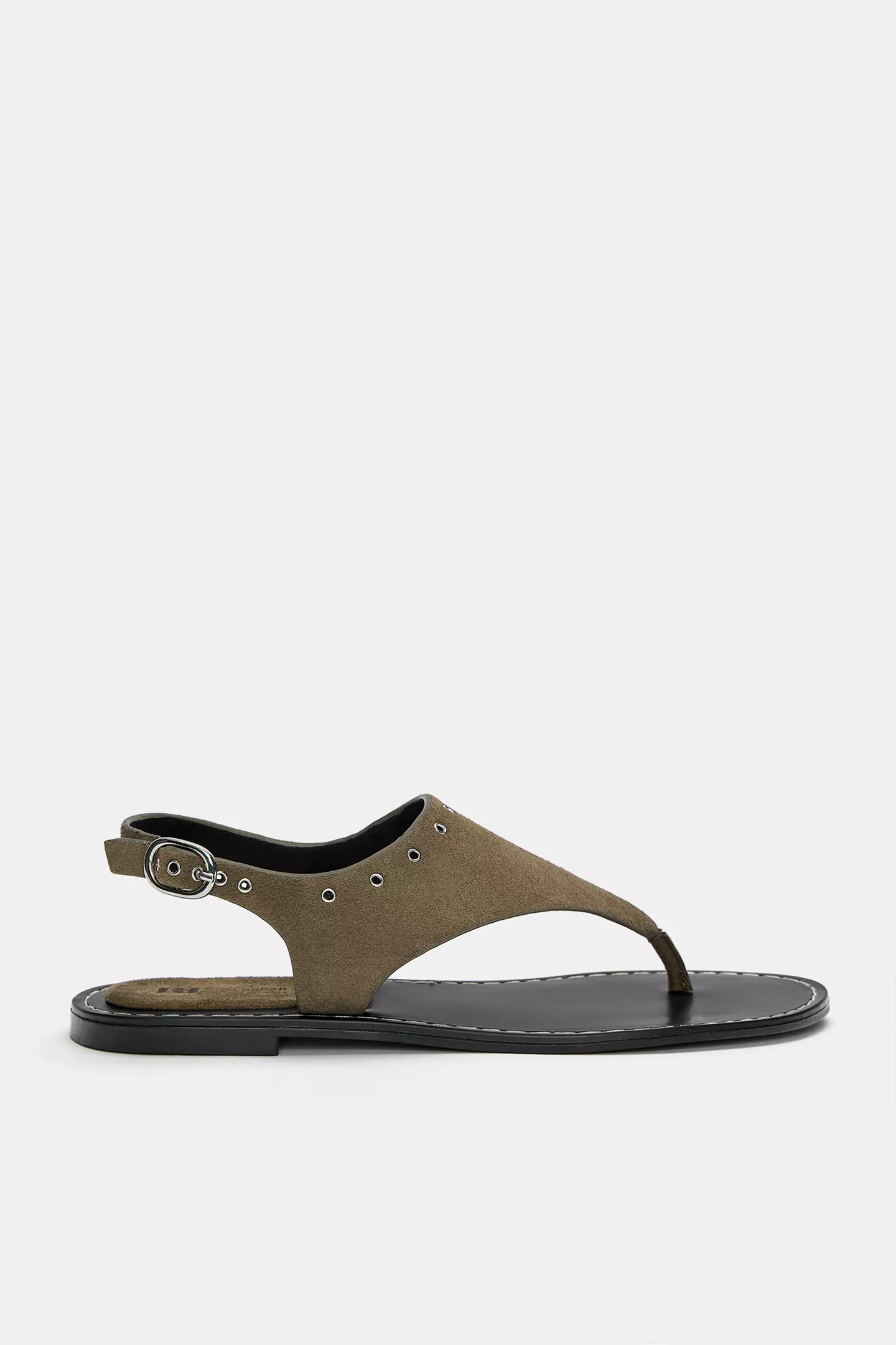 Leather flat sandals | PULL and BEAR UK