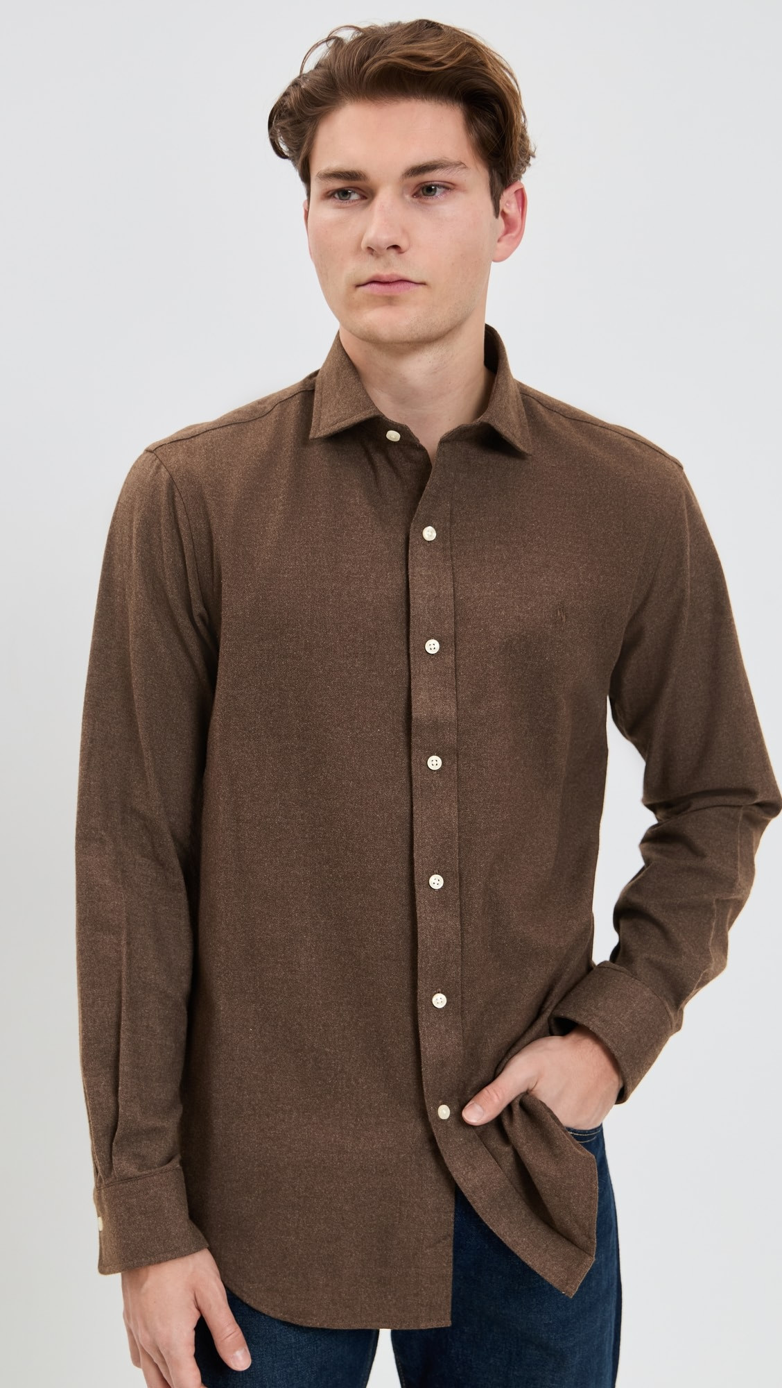 Brushed Twill Sport Shirt | Shopbop