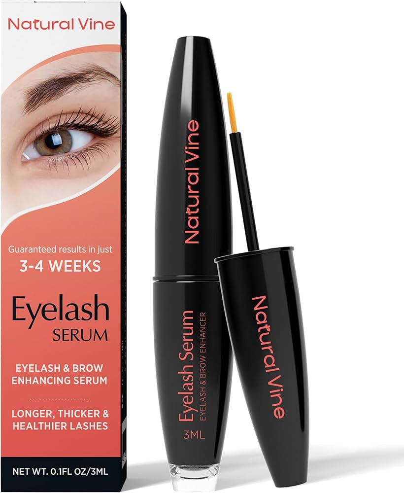Natural Vine Eyelash and Brow Growth Serum, Irritation Free Formula, Guaranteed Results in 3-4 We... | Amazon (US)