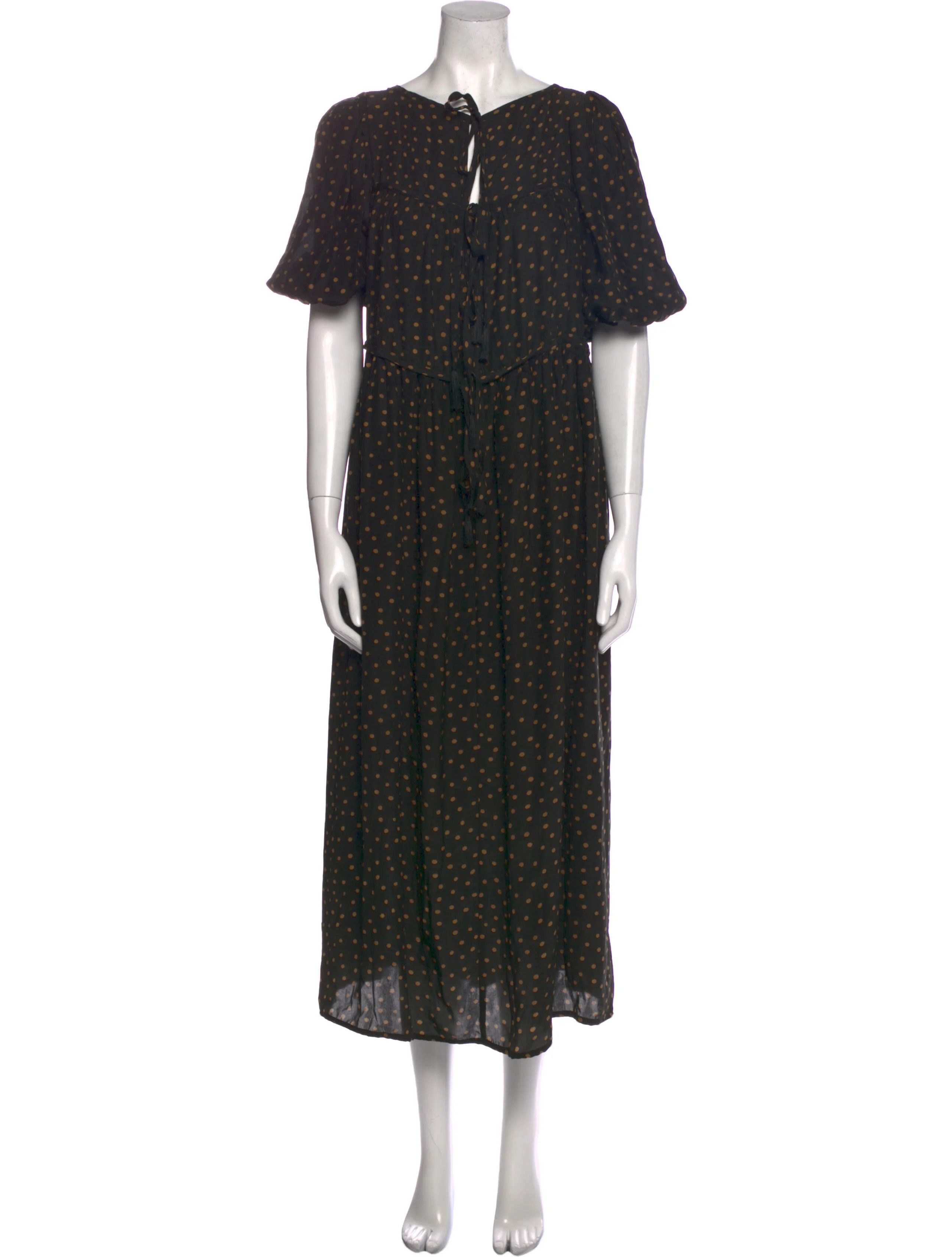 Polka Dot Print Long Dress | The RealReal