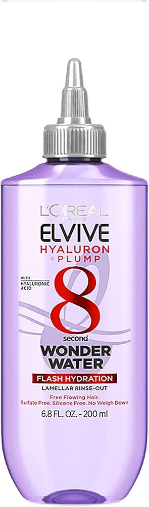 L'Oreal Paris Elvive Hyaluron Plump Flash Hydration Wonder Water Hair Rinse, 8 Second Hydrating H... | Amazon (US)