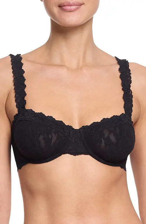 Hanky Panky Signature Lace Underwire Balconette Bra in Black at Nordstrom, Size 32C | Nordstrom