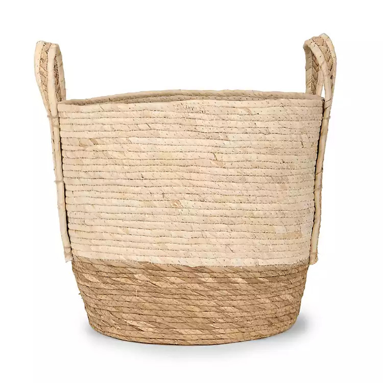 New! Medium Dark Natural Base Basket | Kirklands