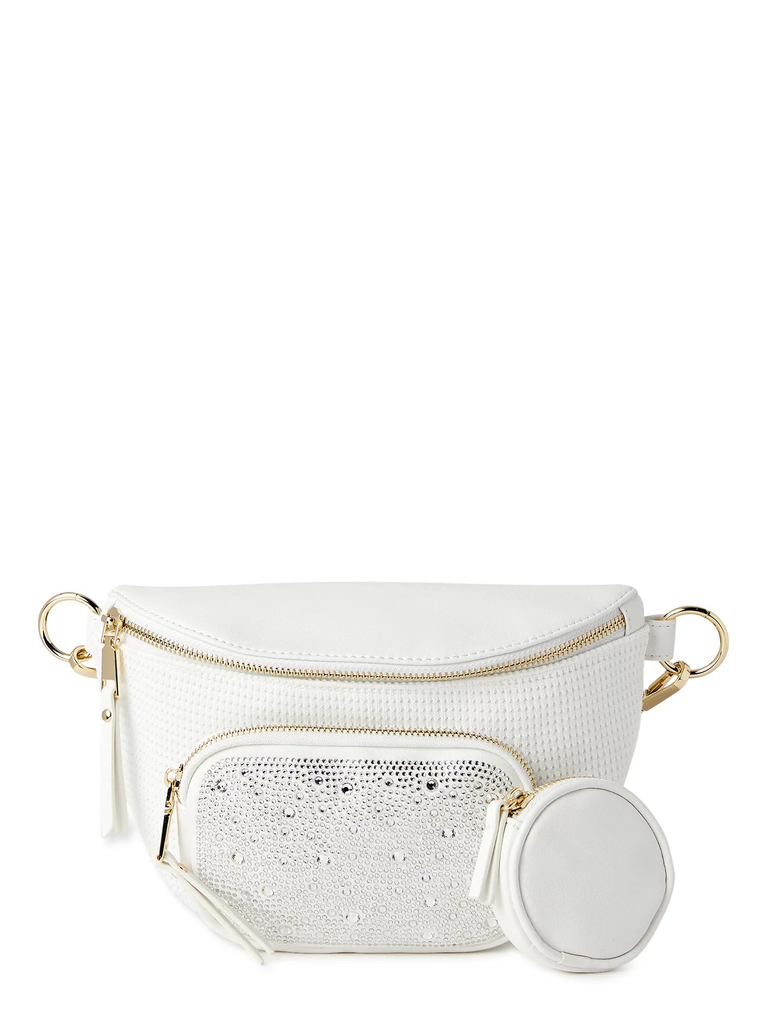 Madden NYC Women's Multi Belt Bag Fanny Pack White - Walmart.com | Walmart (US)