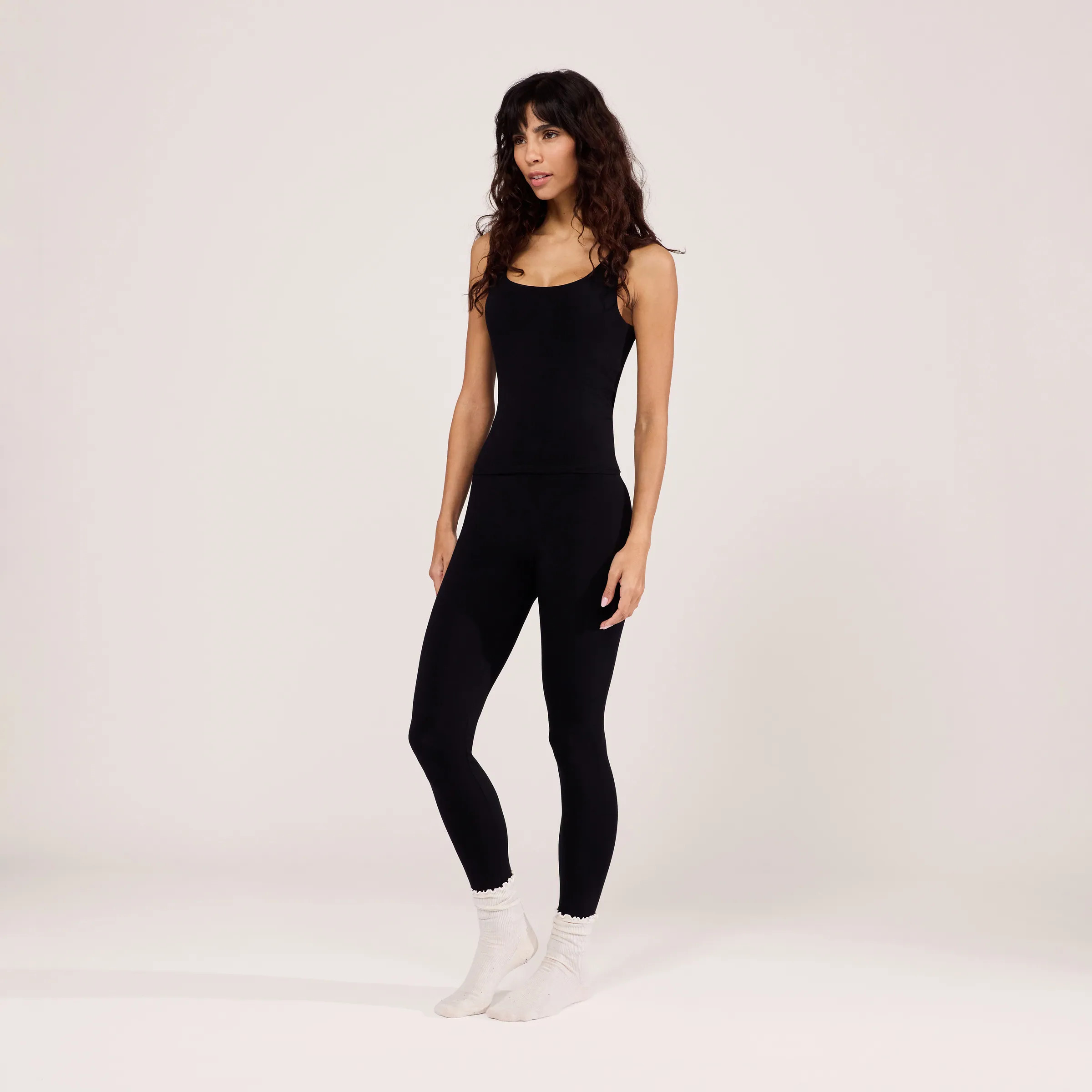 Lightweight Everyday High Waisted Leggings | Black | LOVALL