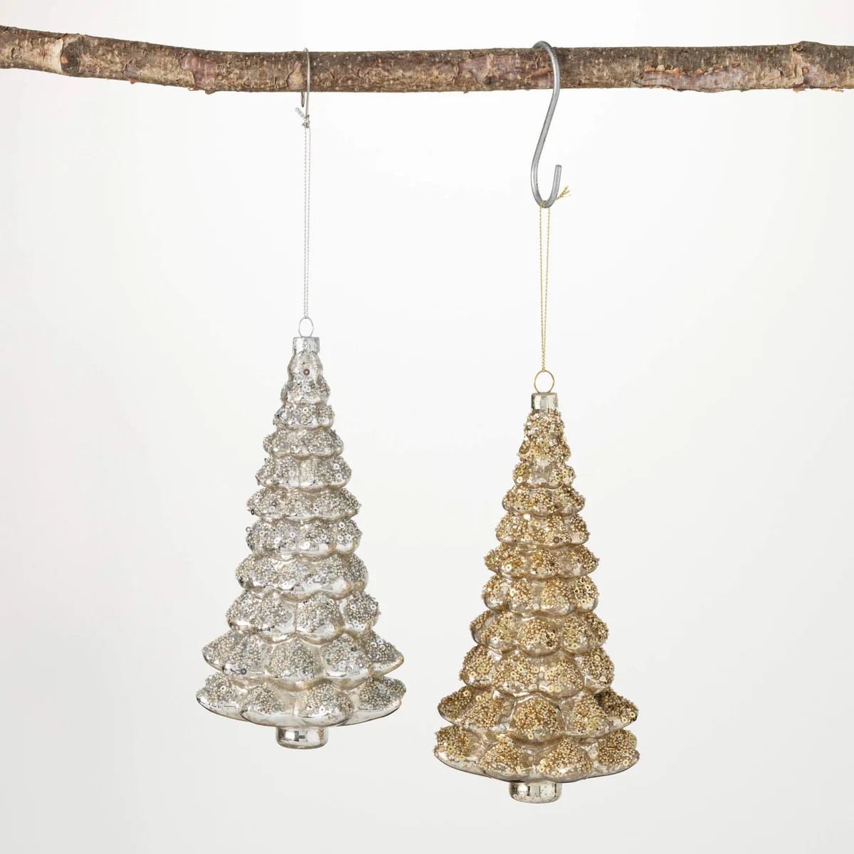 Sparkling Tree Ornament Set | Sullivans Home Decor