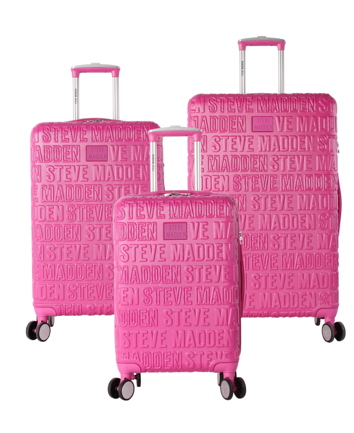 Steve Madden Deluxe 3-Pc. Luggage Set - Rose | Macy's
