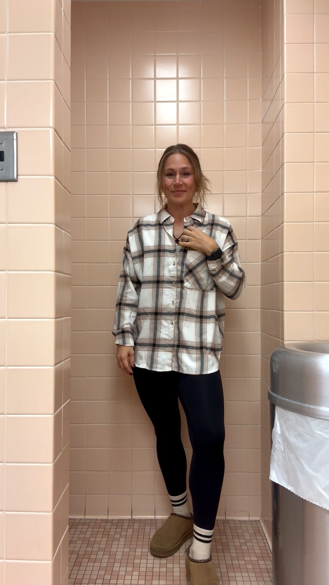 Hospital stay Day 2! Haven’t got much lighting and space to work with! 
Snagged this oversized flannel from Walmart and it didn’t disappoint! In a size medium! 

#LTKFindsUnder50