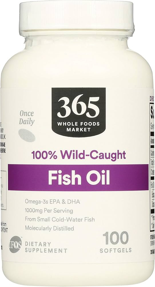 365 by Whole Foods Market, Supplements - EFAs, Fish Oil (100% Wild Caught), 100 Count | Amazon (US)