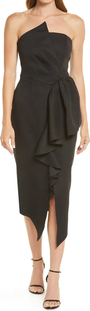 Reception Cascade Ruffle Strapless Cocktail Dress | Nordstrom