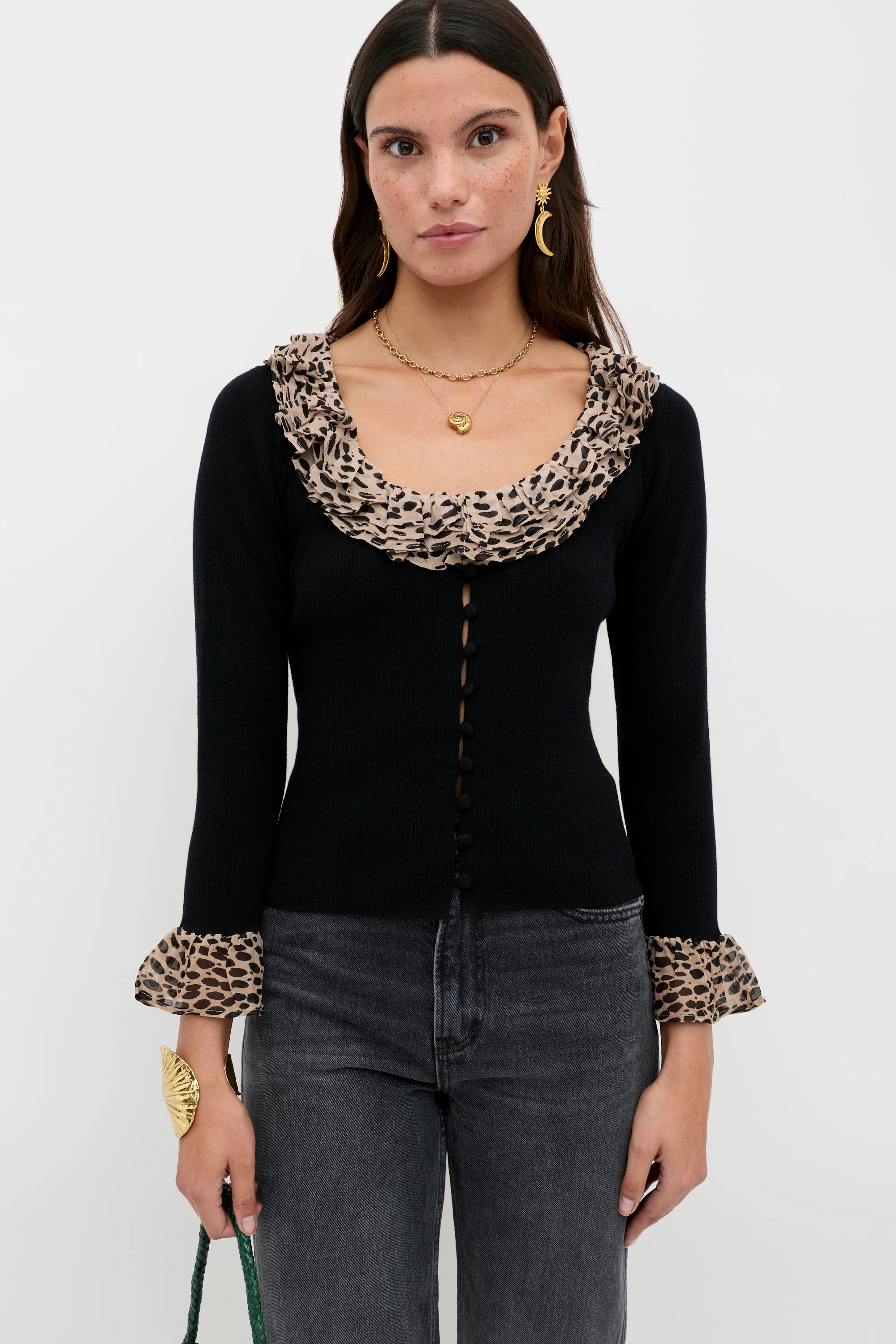 Laurel - Antelope Spot Black | Rixo