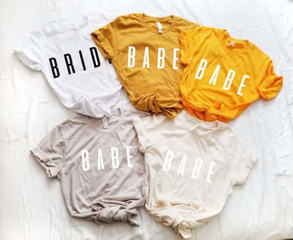 Babe T-shirt.Bride Shirt.Bachelorette Party.UNISEX SHIRTS. Bride to be.Wedding.Bridal Shower.Brid... | Etsy (US)