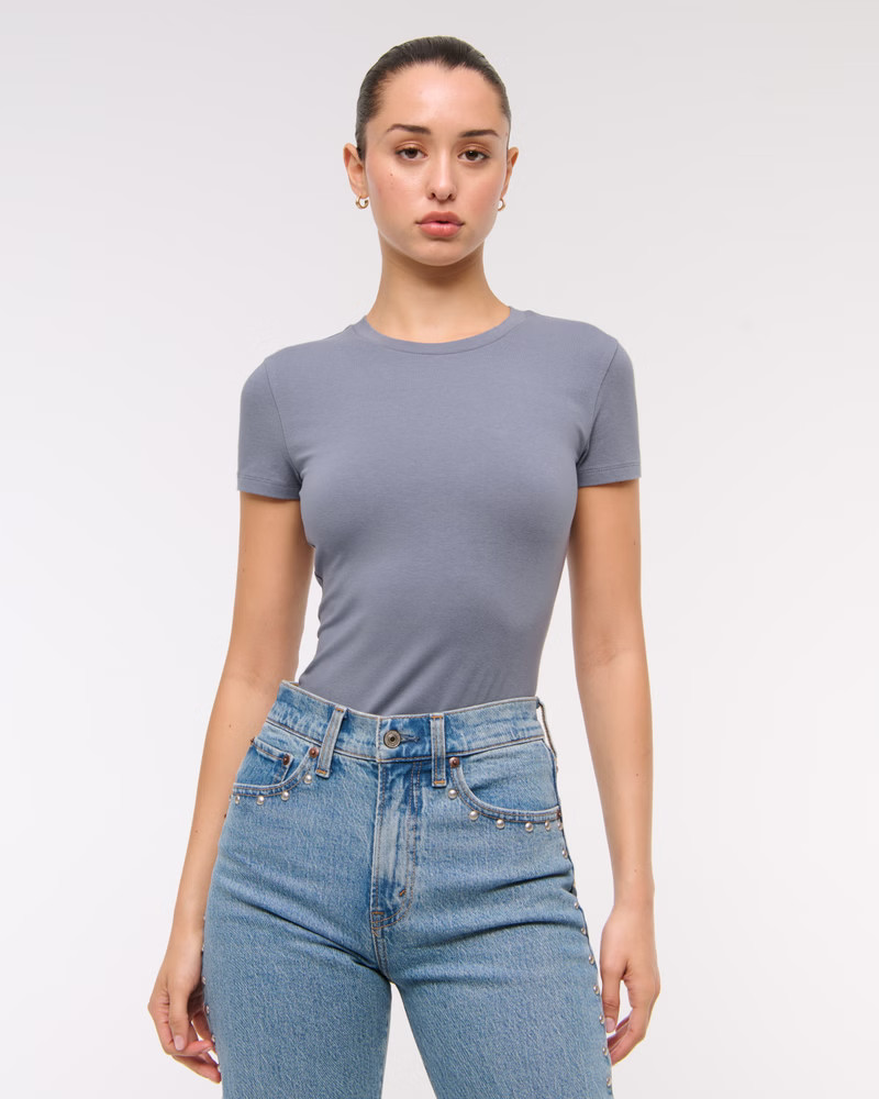 Women's Essential Tuckable Baby Tee | Women's Clearance | Abercrombie.com | Abercrombie & Fitch (US)