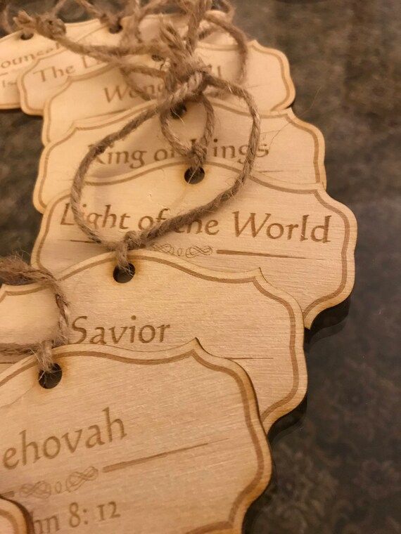Names of Christ Christmas Ornaments set of 24 advent set. Wooden ornaments Christmas gift names of C | Etsy (CAD)