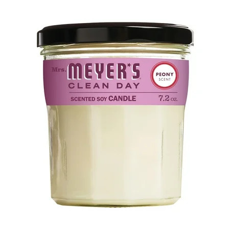 Mrs. Meyer s Clean Day Scented Soy Candle Peony Scent 7.2 Ounce Candle | Walmart (US)