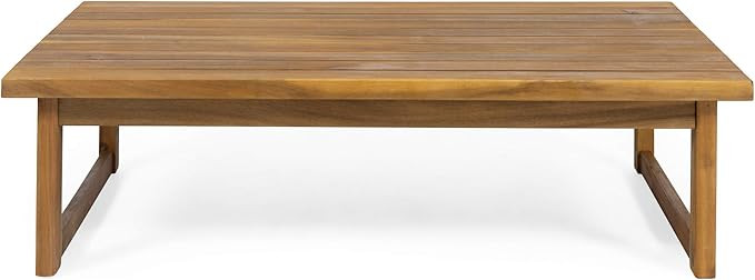 Christopher Knight Home 312967 Timothy Outdoor Acacia Wood Coffee Table, Teak Finish | Amazon (US)