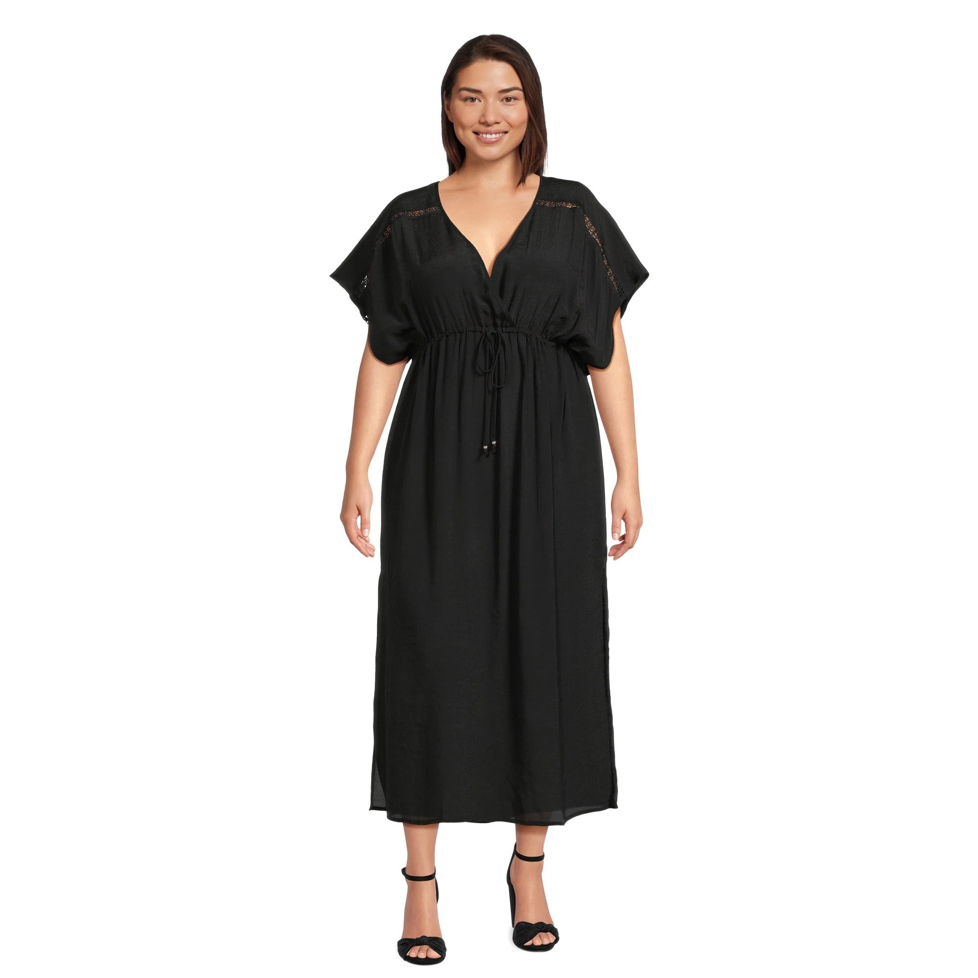 Time and Tru Women's and Women's Plus Midi Woven Coverup, Sizes S-3X | Walmart (US)