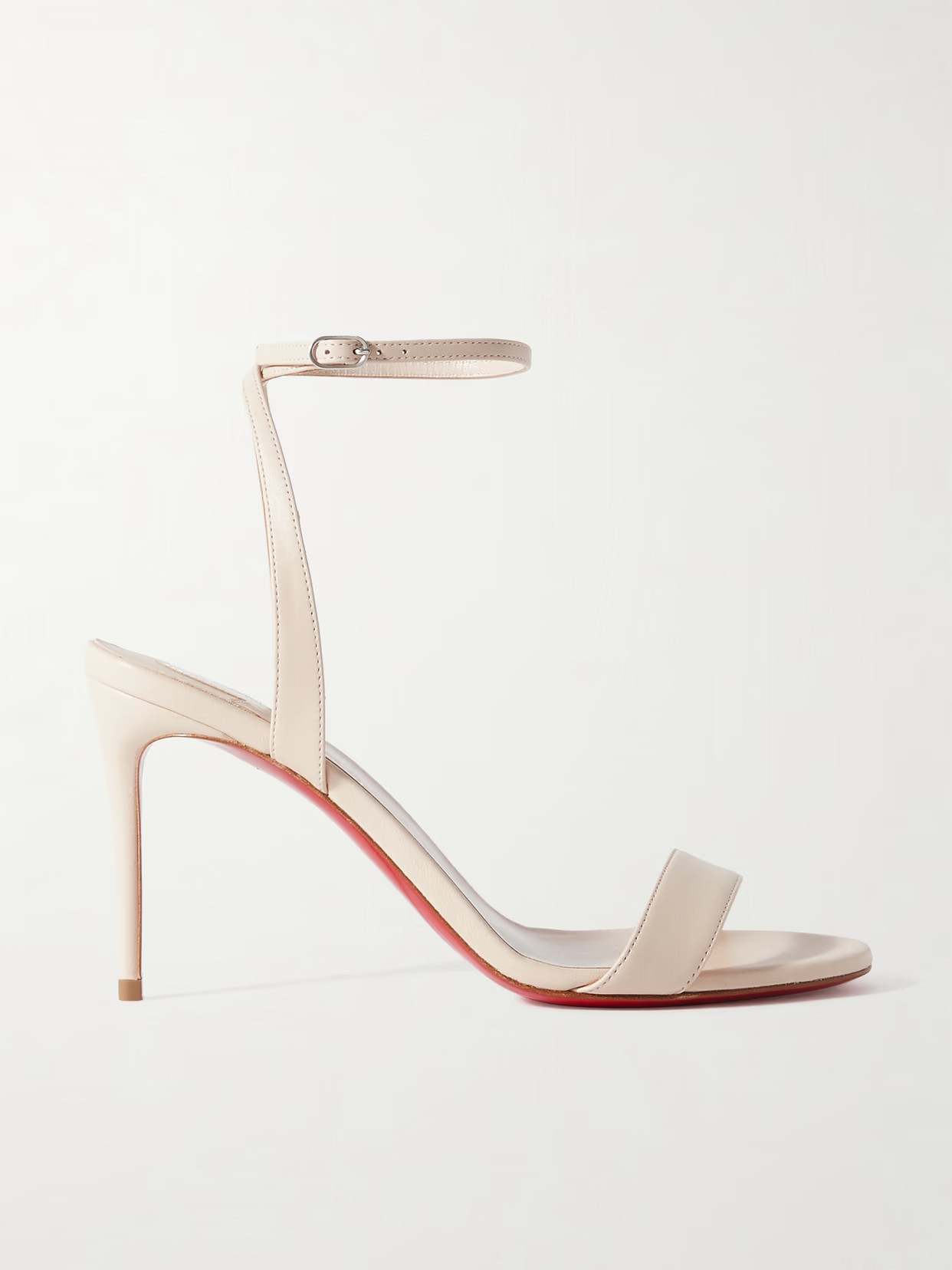 Christian Louboutin - Loubigirl 85 Leather Sandals - Neutrals | NET-A-PORTER (US)