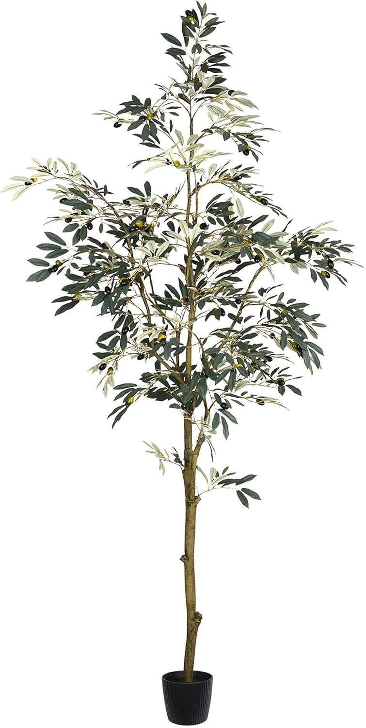 Vickerman Everyday Faux Olive Tree 7 Foot Tall Green Silk Potted Artificial Indoor Olive Plant wi... | Amazon (US)