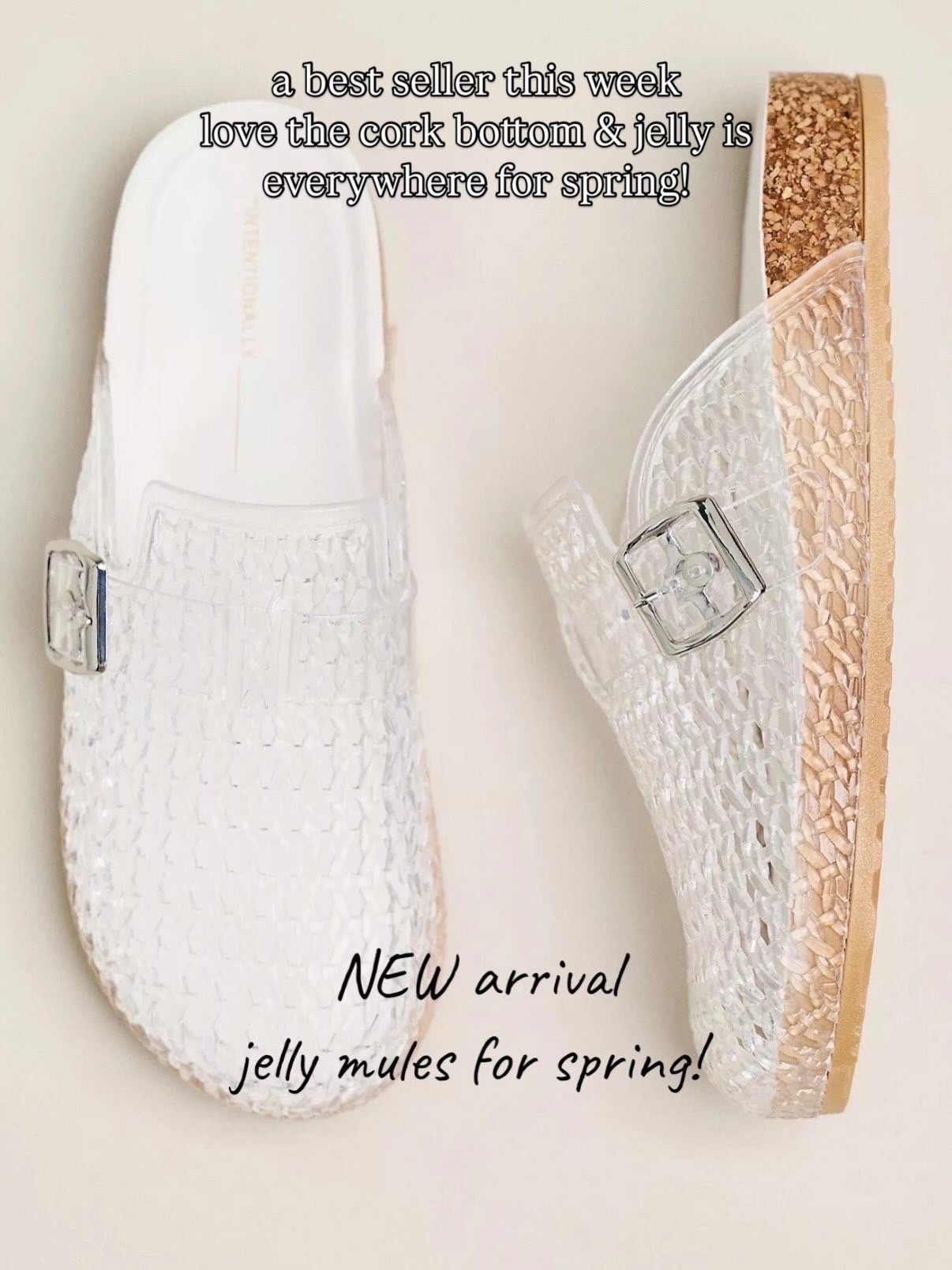 Ordered these so fast! Jelly clog/mules
for spring! Trending big! 3 colors & love the  cork  🔥

#LTKSeasonal #LTKootd