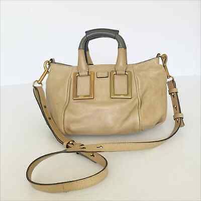 CHLOE Ethel 2Way Shoulder Cross Body Hand Bag Leather Beige | eBay AU