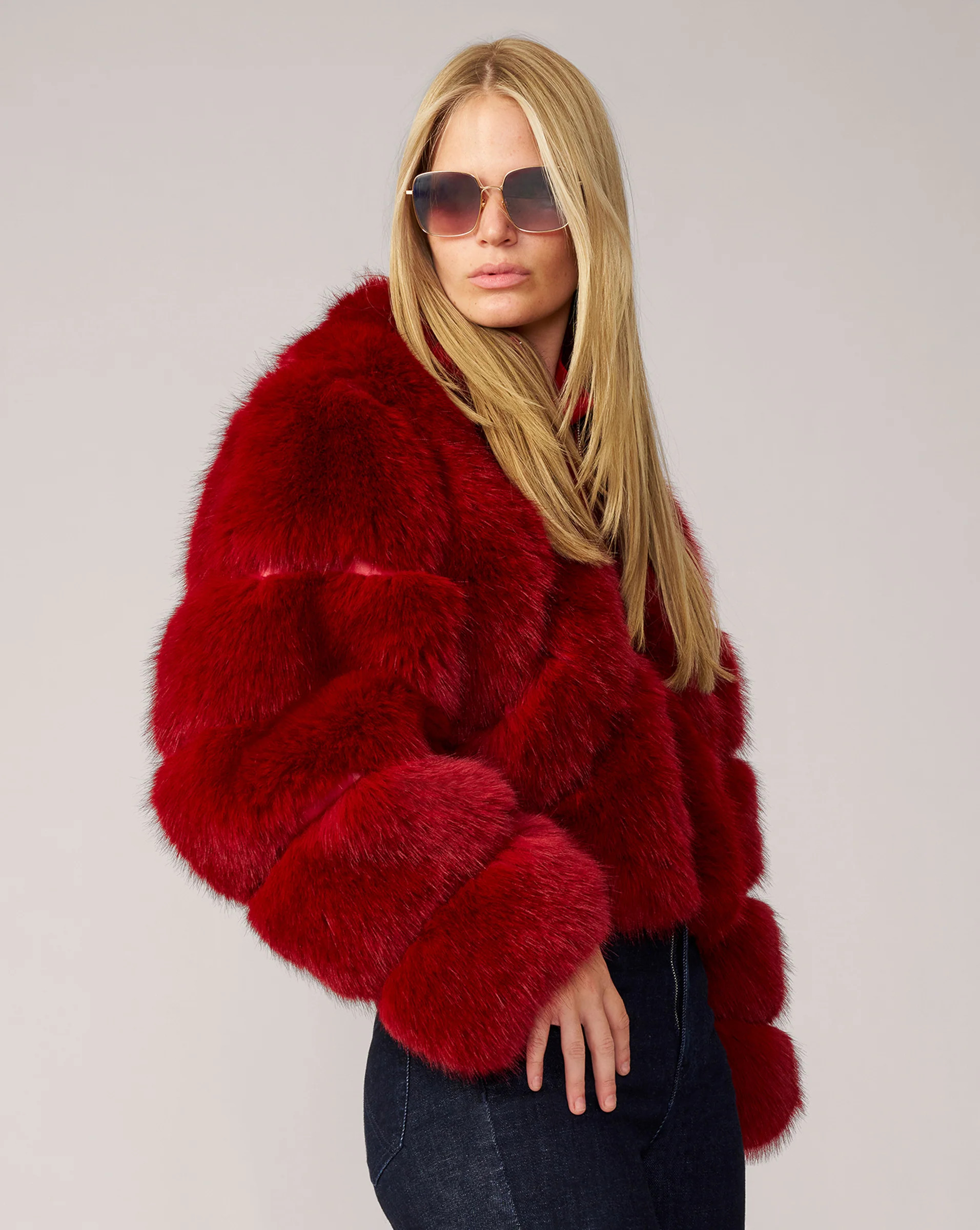 Adrienne Landau Faux Fox Fur Jacket | Adrienne Landau