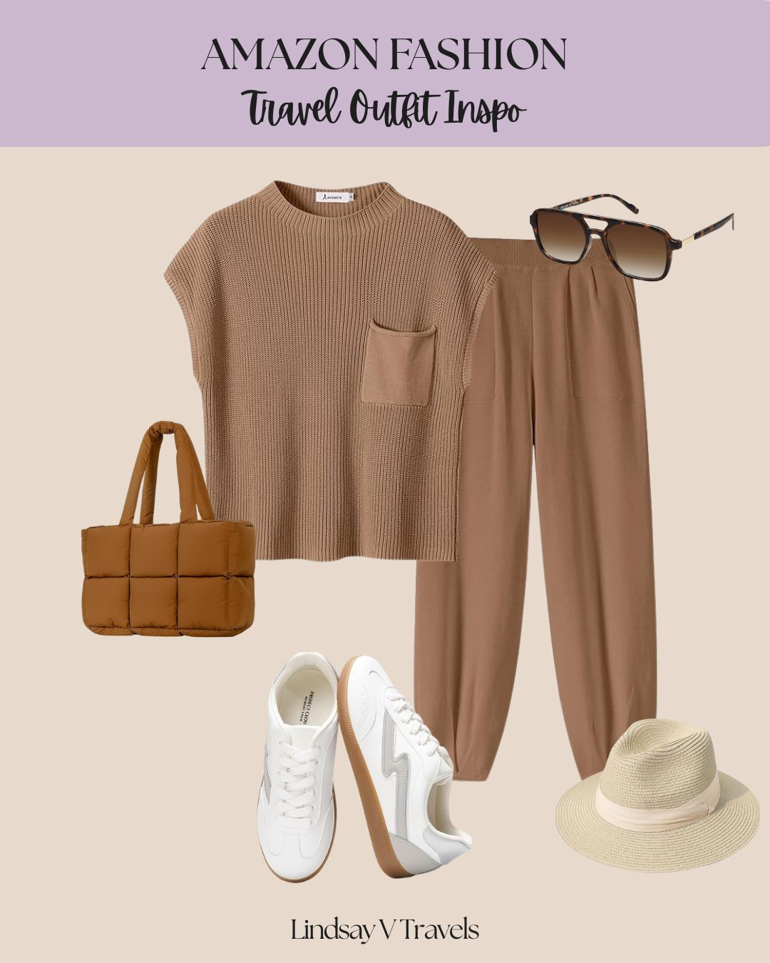 Staying cozy and cute with this two-piece knit set and stylish accessories! Perfect for weekend vibes.  

 #LTKSeasonal #LTKFindsUnder100 #LTKTravel