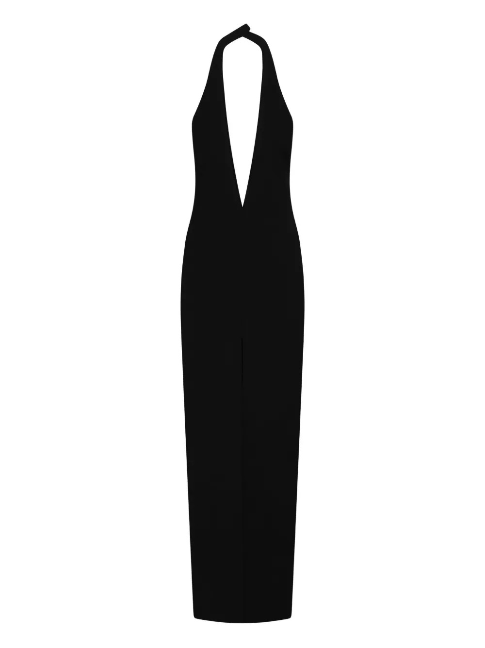 Mônot Halterneck Crepe Maxi Dress | Black | FARFETCH RO | Farfetch Global