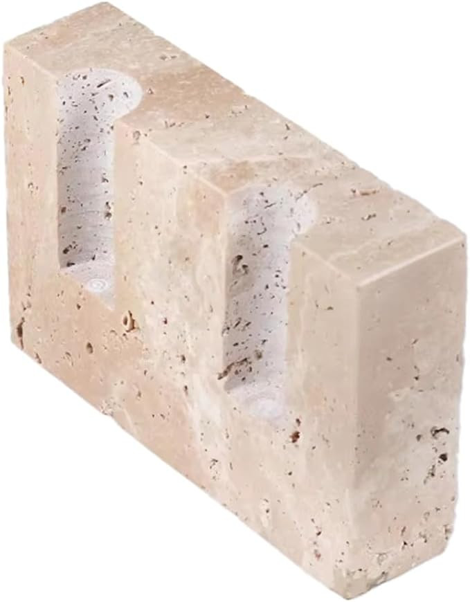 MQODLFP Bougeoir Vintage, Bougeoir en Pierre de Travertin à 2 Trous pour Mariage, Fête - Centre... | Amazon (FR)