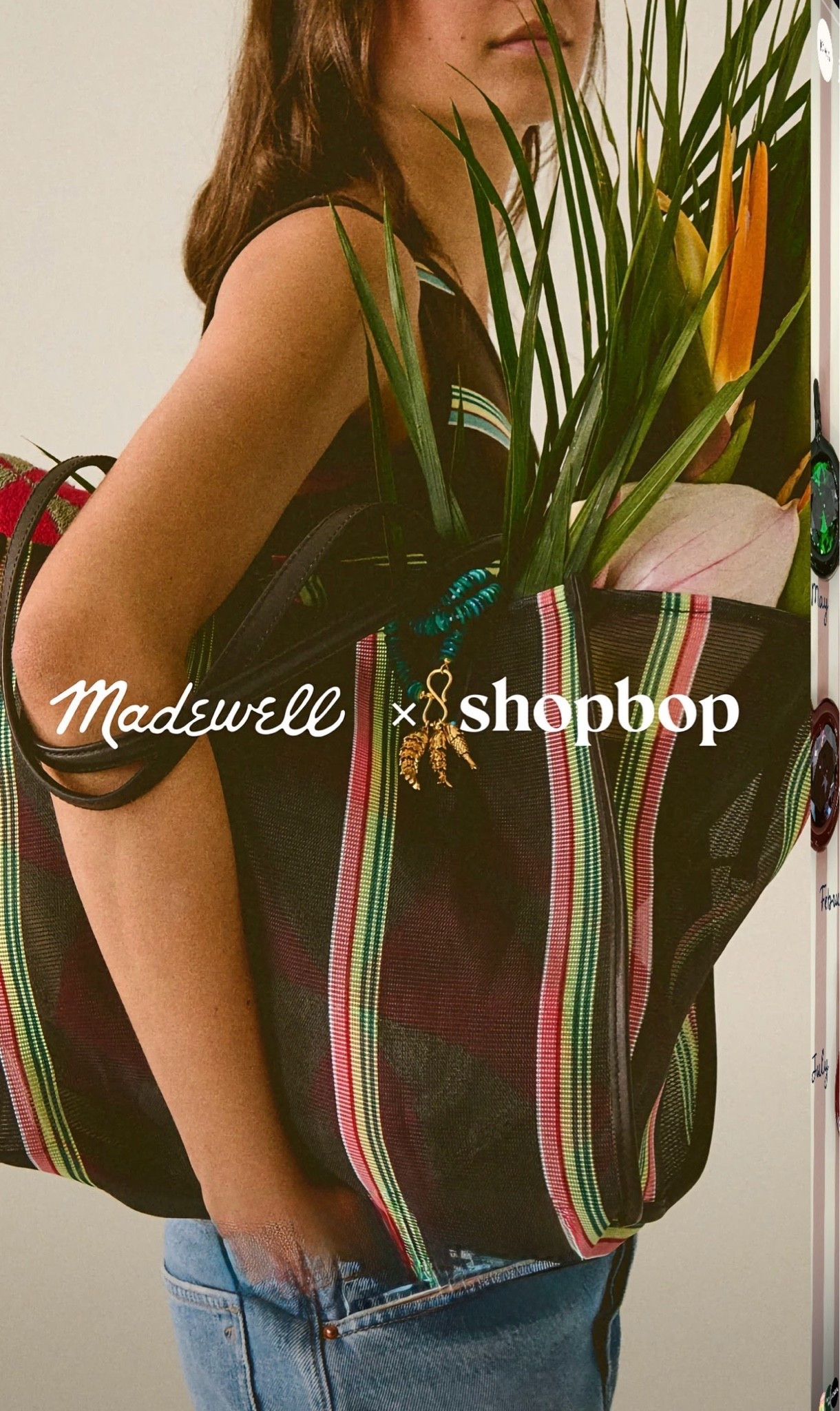 Madewell x Shopbop Lexington Tote

Coming in striped mesh, this softly structured tote has collapsible sides that close with a dog clip that doubles as a key fob and a magnetic snap closure

#LTKSeasonal #LTKTravel #LTKWorkwear