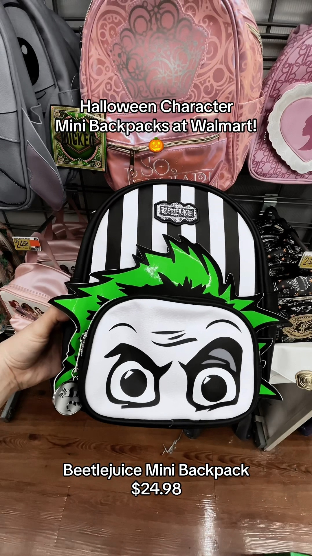Tons of fun mini backpacks out at Walmart right now! 🎃

#minibackpack #halloweenbackpack #beetlejuice #wicked #harrypotter #wednesday 

#LTKSeasonal #LTKItBag #LTKVideo