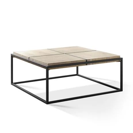 Steve Silver Oaklee Honey and Dark Grey Finished Mixed Media Coffee Table | Walmart (US)