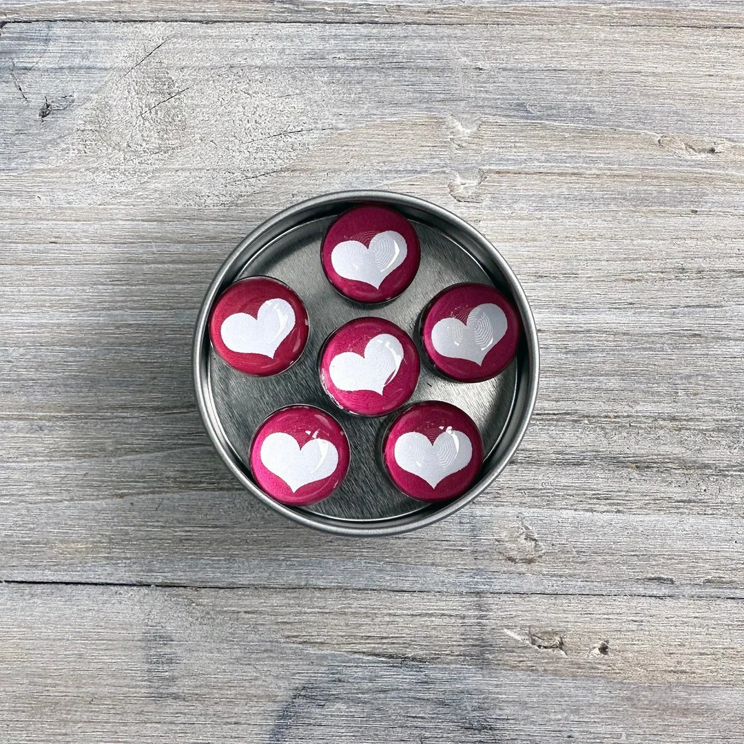 Heart Fridge Magnets | Set of Six | Activity Calendars | Super Strong | Kitchen Magnets | Etsy (US)