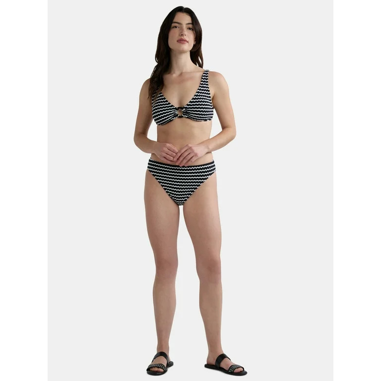 Time and Tru Women's and Women's Plus Striped Crochet Bikini Bottoms, Sizes XS-3X - Walmart.com | Walmart (US)