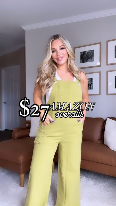 Amazon $27 overalls  I’m 21 weeks pregnant wearing a size medium in these, I do say they fit TTS, come in many colors & are legit comfortable on. Tube top is only $14 & I wear it with so many outfits. 

#LTKFindsUnder50 #LTKBump #LTKStyleTip