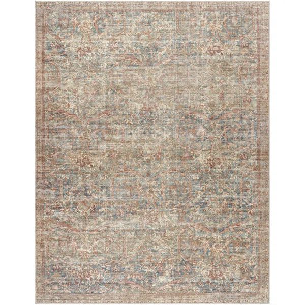 Becki Owens x Livabliss Marlene Burgundy/Olive Vintage Area Rug | Wayfair North America