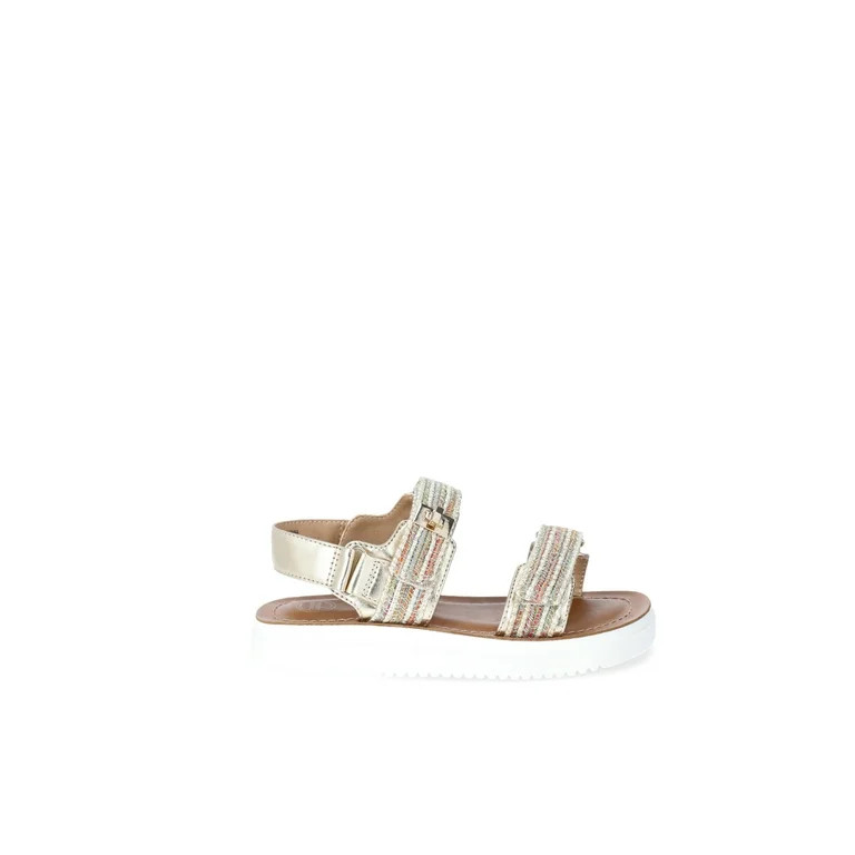 Wonder Nation Girls Raffia Platform Sandals | Walmart (US)