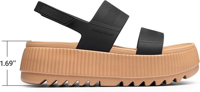 DREAM PAIRS Women's Platform Water Sandals Adjustable Lightweight Waterproof Summer Beach Wedge C... | Amazon (US)