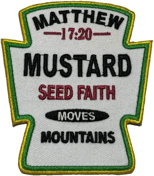 Mustard Seed Faith, Moves Mountains, Inspirational Embroidered Patch, Size 3.5", Spiritual Patch,... | Amazon (US)