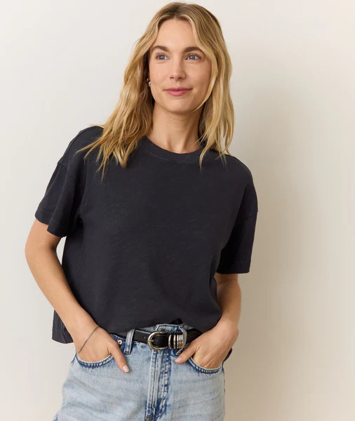 Sadie Vintage Slub Crop Tee | Marine Layer