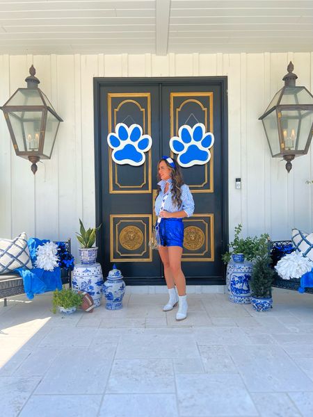 Our front porch is blue and white everything to support our Wildcats! #LTKBacktoSchool 

#LTKhome #LTKSeasonal
