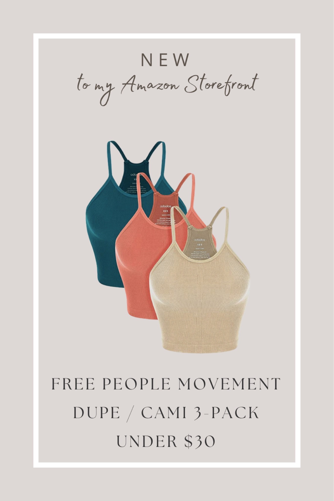 Amazon find // free people movement dupe / cami 3 pack under $30 

#LTKfit #LTKunder50 #LTKsalealert