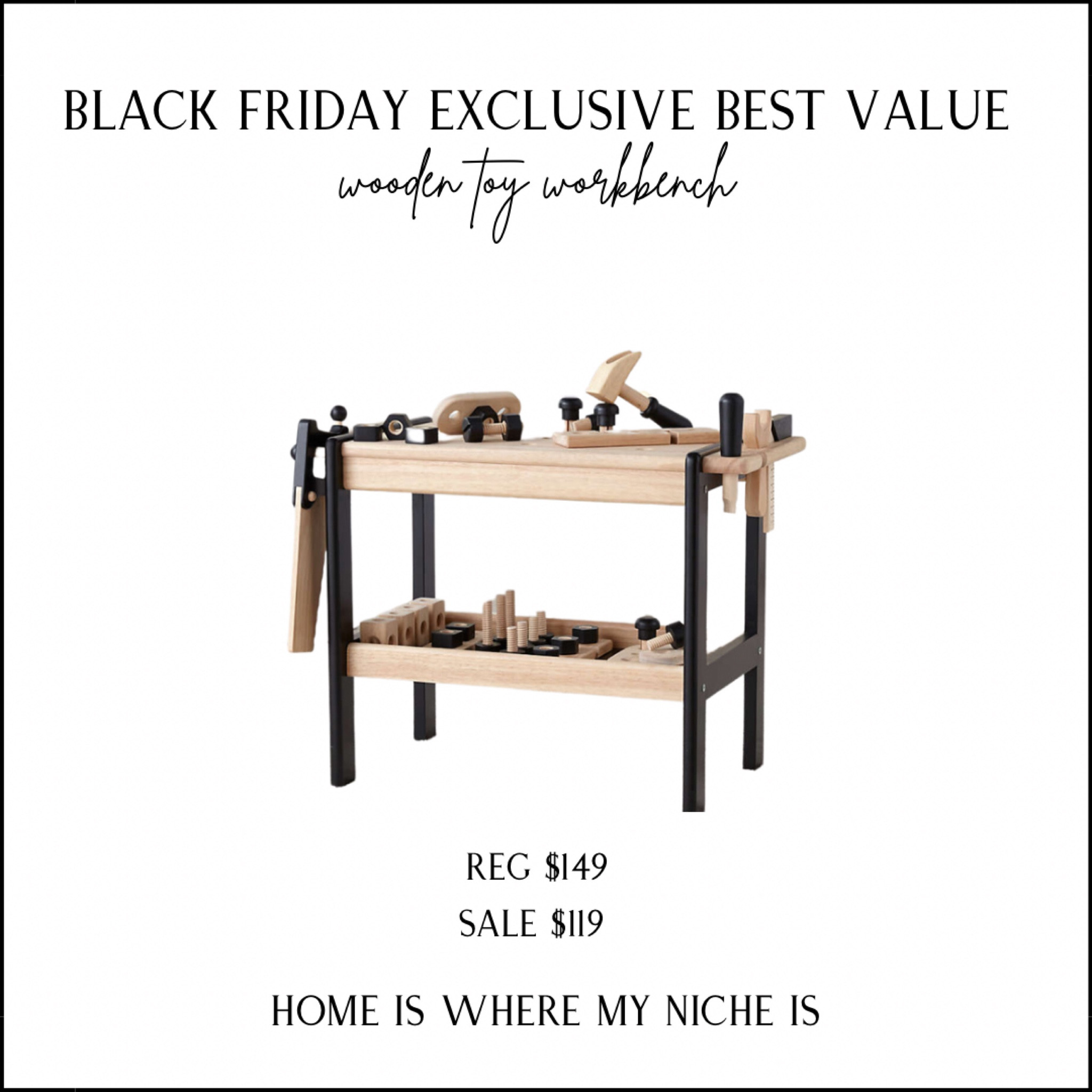 S A L E / this aaaadorable wooden toy workbench is on SALE 👏🏻 It will be under our tree this year 🎅🏻🌲♥️

Black Friday | Exclusive Best Value Deal | Gifts for Toddlers | Gifts for Boys | Playroom | Monochromatic | Nursery | Little Boys Room

#LTKHoliday #LTKkids #LTKGiftGuide