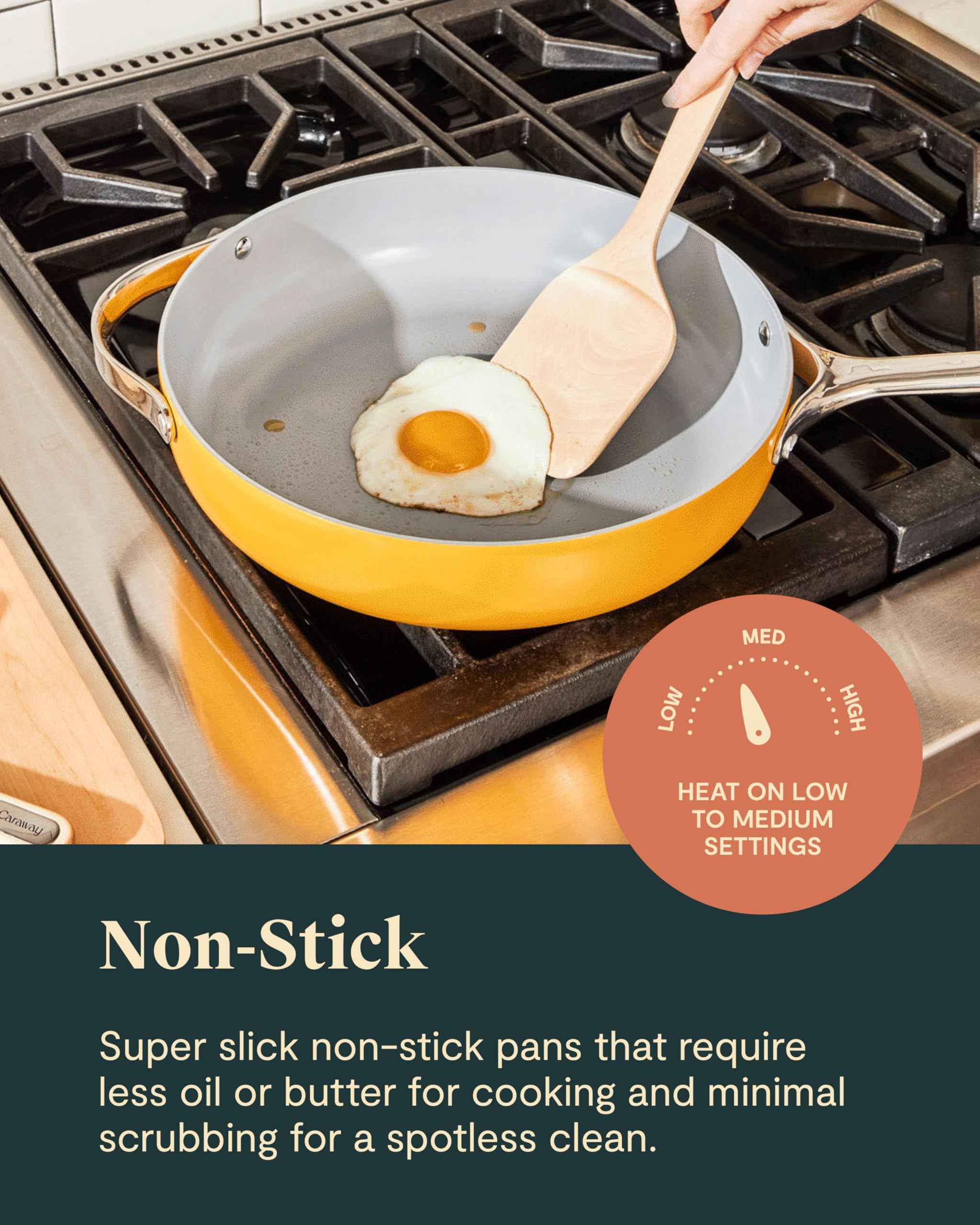 Caraway Nonstick Ceramic Cookware Set (12 Piece) Pots, Pans, Lids and Kitchen Storage - Non Toxic... | Amazon (US)