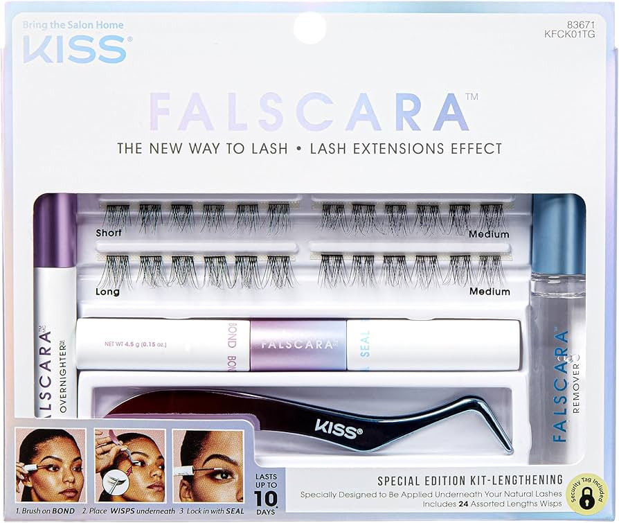 Kiss Falscara Special Edition Kit Lengthening 24 Asst Lashes | Amazon (US)