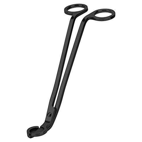 CHEFBEE Candle Wick Trimmer, Polished Stainless Steel Wick Clipper Cutter, Scissors, Reaches Deep Into Candles to Cut Spent Cord, Allow Cleaner Burn and Prevent Soot Buildup (Black) | Amazon (US)