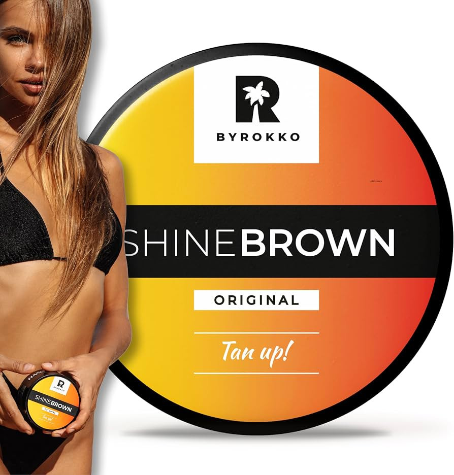 BYROKKO Shine Brown Tan Accelerator Cream 7.1 Fl Oz, Outdoor Sun or Indoor Tanning Oil or Tanning... | Amazon (US)