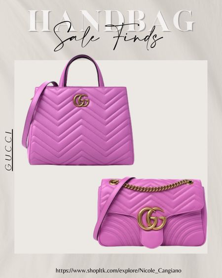 Found these two beauties on sale!  Love the pink and I still wear this color in winter as a pop with grey or black. Great prices!! 

Designer sale, Gucci handbag, gift idea


#LTKGiftGuide #LTKHoliday #LTKitbag